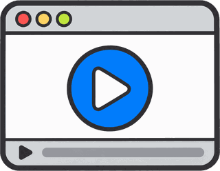 A video playing in a player window